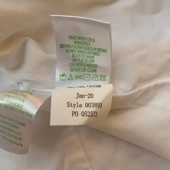 Lilly Pulitzer Railee Resort White Floral Cross Eyelet Shift Dress Size 0 - Picture 14 of 14